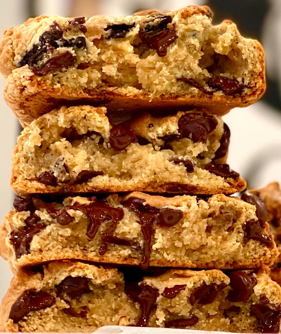 Cookies that have a slight crisp, with a little crunch and a super chewy inside.